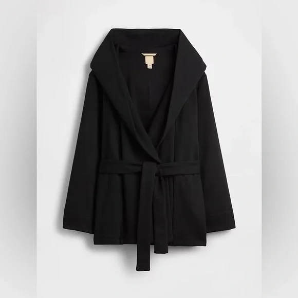 Viral GAP x BÉIS Collab Black Oversized Blanket Jacket Belted Coat L/XL - Picture 2 of 11